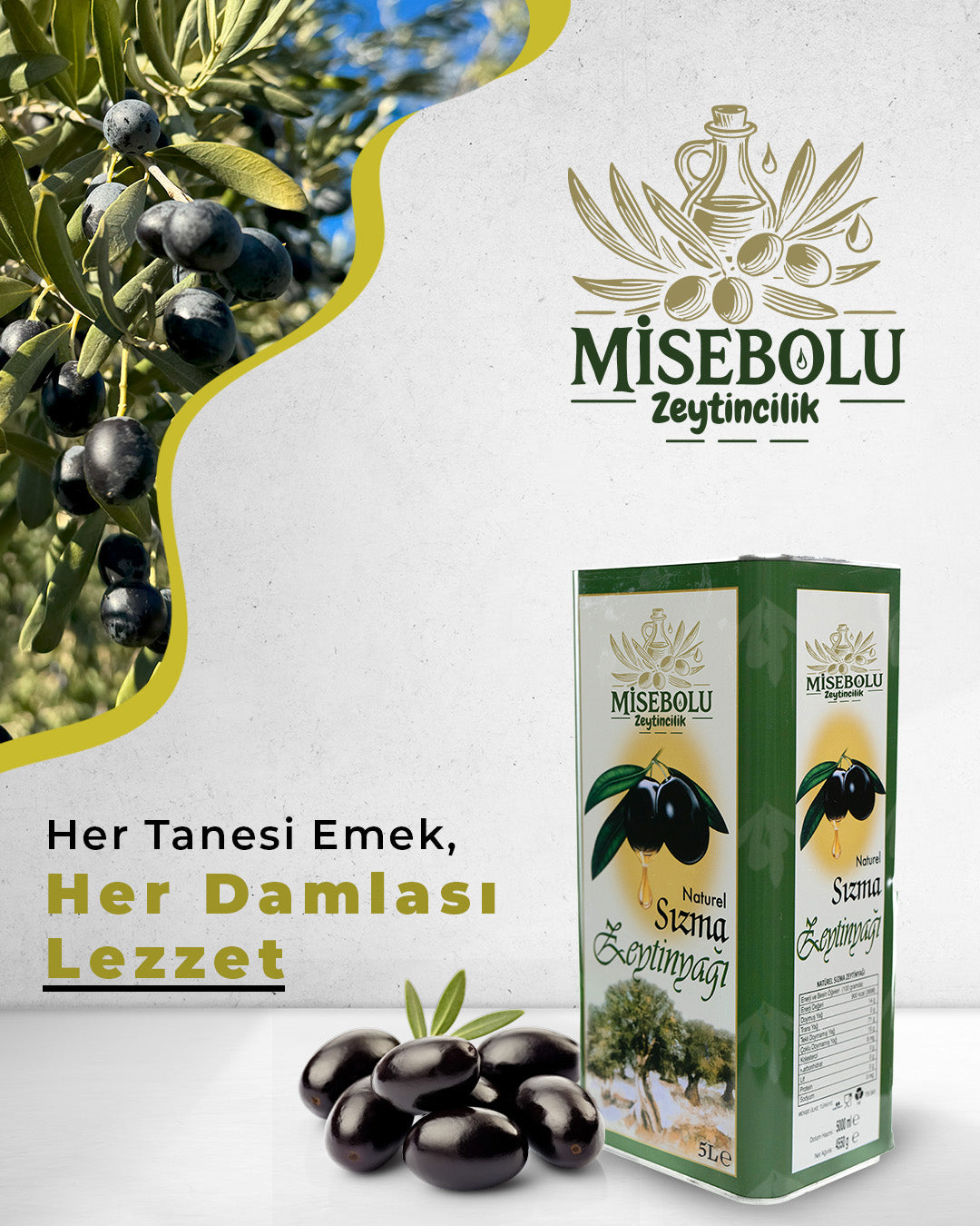 5 Lt Yeni Mahsül Naturel Zeytin Yağı